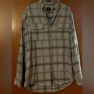 Men’s Corded Button Front Plaid shirt